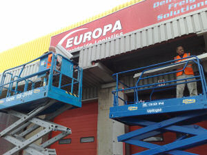 Repairs to lorry loading bay canopy cladding and soffit sheeting